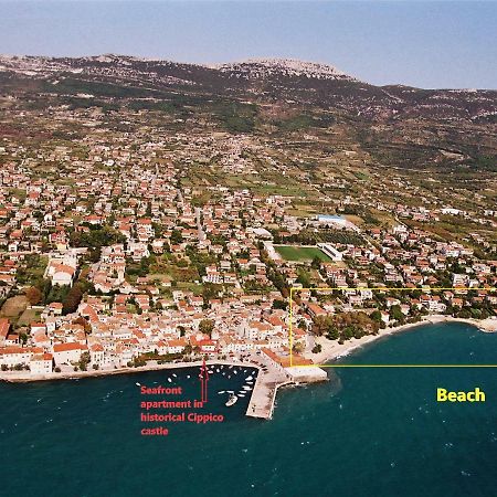 Seafront Apartment In Historical Cippico Castle Kastela Luaran gambar